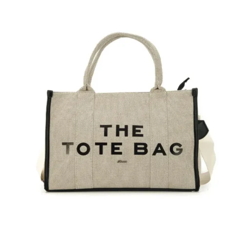 THE TOTE BAG BEIGE- NEGRO